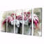 Rose flamant rose pliant - ensemble de reproductions d'art mural-107606521