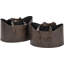 Leather/Faux Leather 2 Piece Basket Set-2122881389