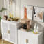 Armoire de rangement en métal avec 2 portes et 2 tablettes réglables, rangement de garage verrouillable en acier-1180762393