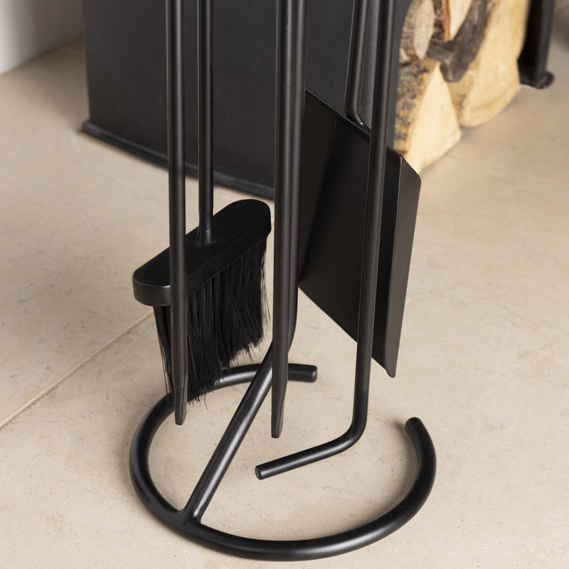Piece Iron and Metal Fireplace Tool Set