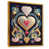 Toile avec cadre flottant or