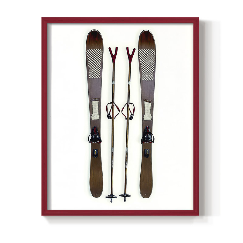 Reproduction encadrée - bois massif, H 11 po x l 9 po, Rouge
