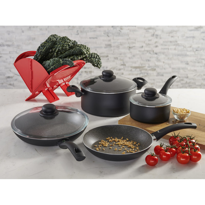 Batterie de cuisine antiadhésive en aluminium 8 pièces Ballarini
