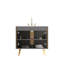 Meuble-lavabo minimaliste double avec lavabo et portes à fermeture amortie-133678051