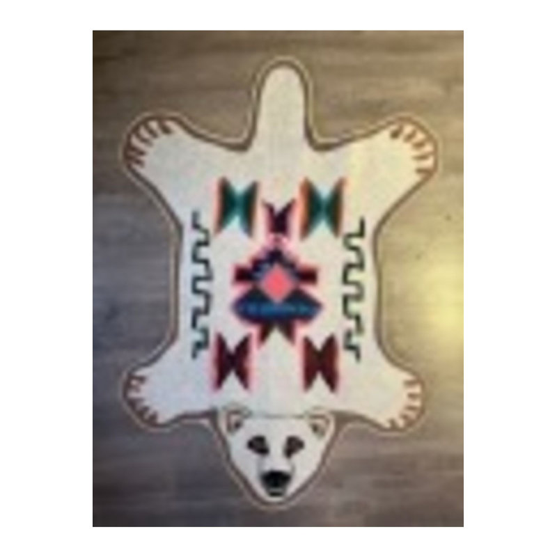 Cute Bear Pattern Machine Washable Rug, Rectangle 5'1" x 7'7"