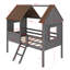  Lit mezzanine simple en bois Alexsander