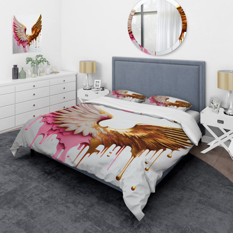 Ensemble de housse de couette en microfibre / polyester Dusty, Housse de couette pour très grand lit et 2 très