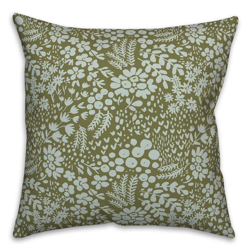 Coussin Floral, Vert