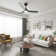 52" 3 - Blade Modern Ceiling Fan With Led Lights Remote App And Voice Control