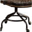 Chaise de bureau pivotante avec roulettes Retro whiskey