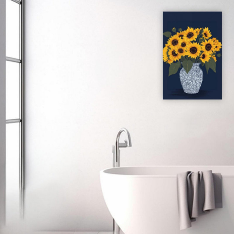 Tournesols, art mural 24 po x 36 po