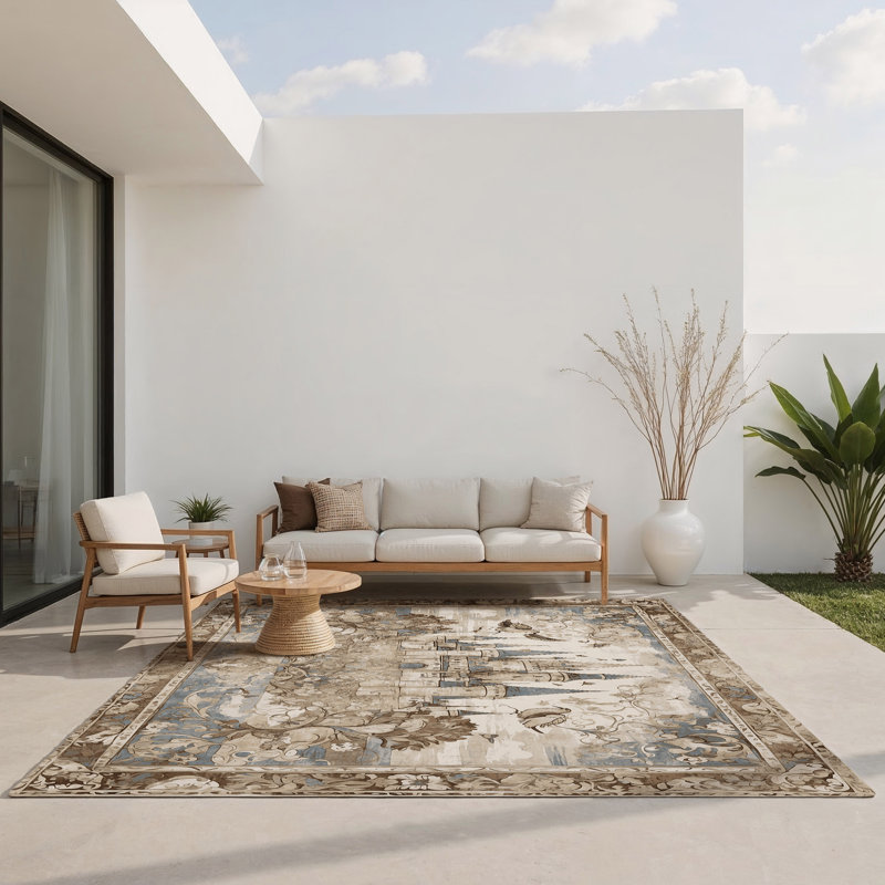 Warden's Refuge Indoor And Outdoor Area Rug, Rectangle 2' x 3'