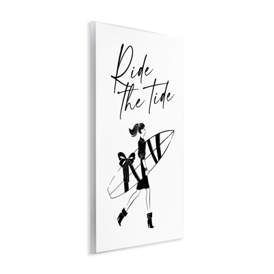 Ride The Tide Surfer Framed Giclee Art by Martina Pavlova