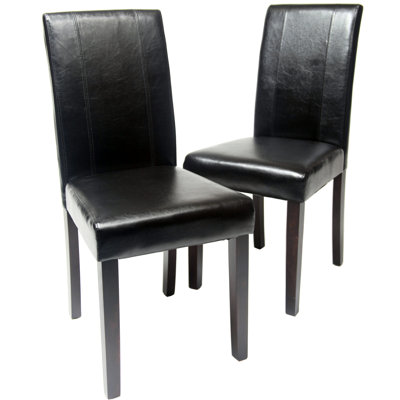 2 Black Urban Style Chair, Solid Wood Padded, Sunlight Resistance, 16.5"w X 35.5"h Chair , 2, , Black, 35.5" H, 21"l 16.5"w, Resistance