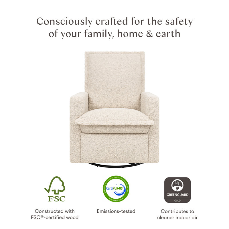 Cali Flange Recliner and Swivel Glider, Tan