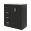 Armoire de meuble-lavabo sur pied moderne simple 30 po avec 3 tiroirs pour le rangement-1770910182