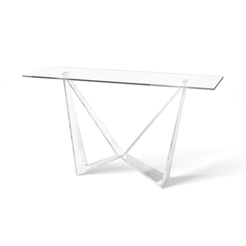 Westerham 381cm Glass Top Console Table