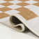 Aparicio Modern Cottage Checkerboard Washable Gold/Cream Rug