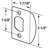 Latch Strike Plate, Brass Finish (Single Pack)-68027769-68027770