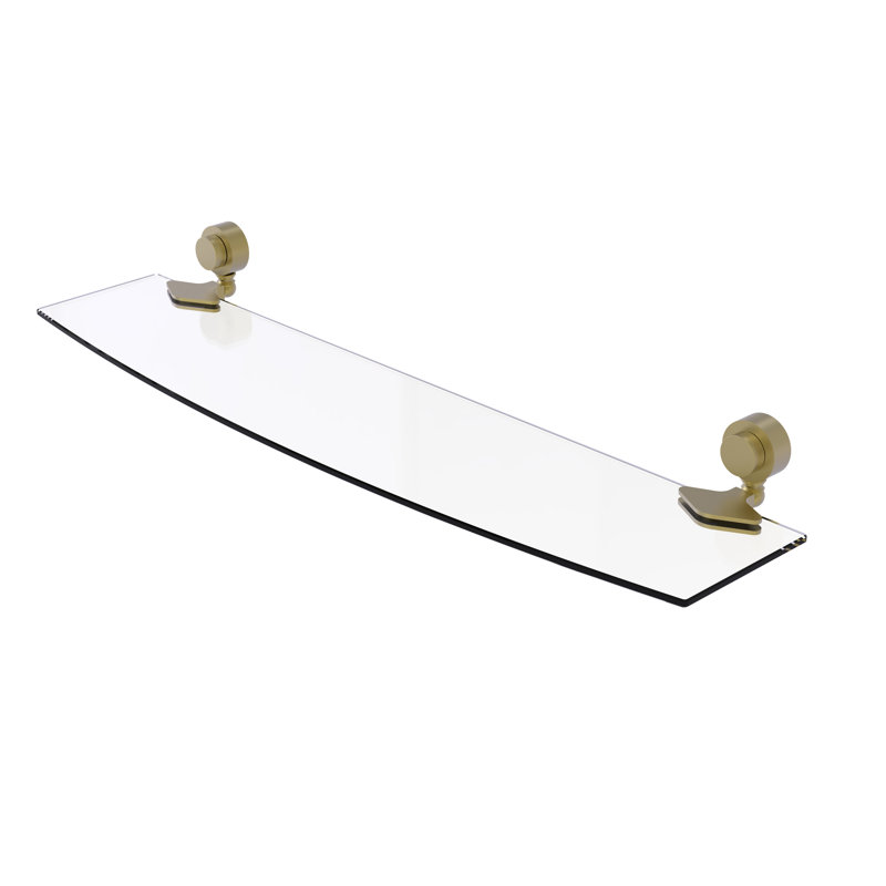 Venus Bracket Shelf, Satin Brass, 18" W x 5.5" L