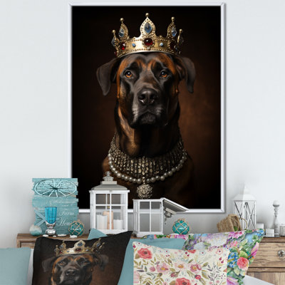 «Crowned Royal Mountain Dog» - art mural chien