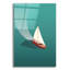 «Sailing 6» par 12 "x 16", art mural en verre acrylique par cadre arctique