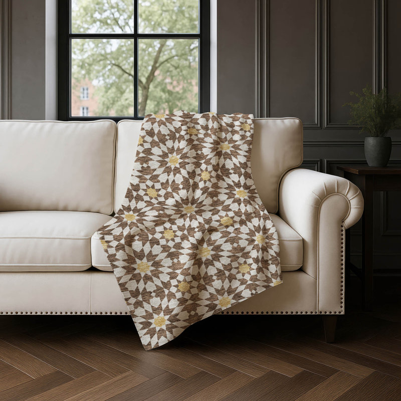 Jeté spirale Addison Sherpa ASB734, Chocolat