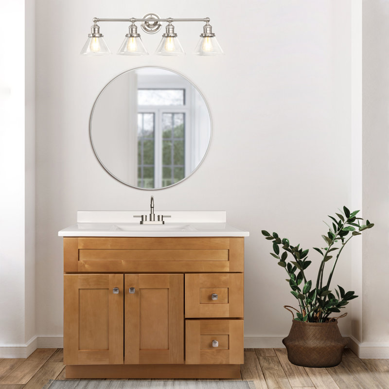 Vannatta 4 - Light Dimmable Vanity Light, Satin Nickel