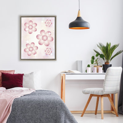 Cadre flottant à motif floral boule disco, design par Lil 'Rue