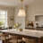 4-Light Beige Woven Cotton Thread Chandelier