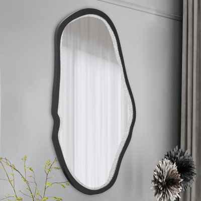 Miroir mural moderne noir l 31,9 po