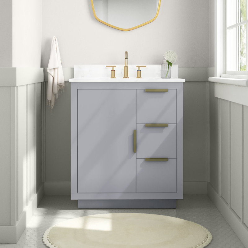 Ensemble de meuble-lavabo simple 30 po Broadlands, Gris