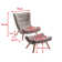 Francolin Upholstered Accent Chair with Footstool