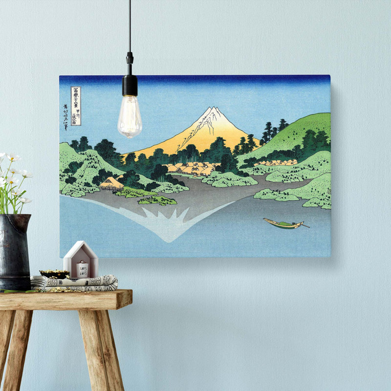Mount Fuji Reflection by Katsushika Hokusai - Wrapped Canvas, 50cm H x 76cm W x 3cm D