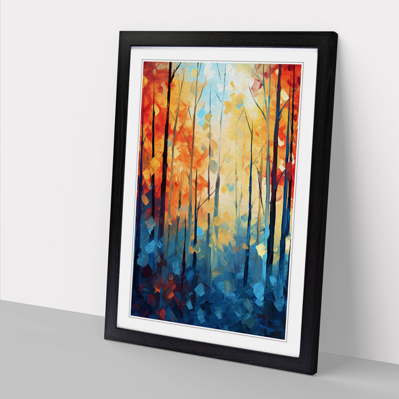 Single Picture Frame Print on Wood, 64cm H x 46cm W, Black Framed
