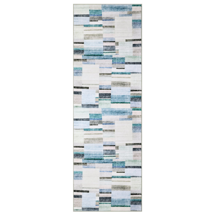 Geometric Washable Area Rugs for Office Home