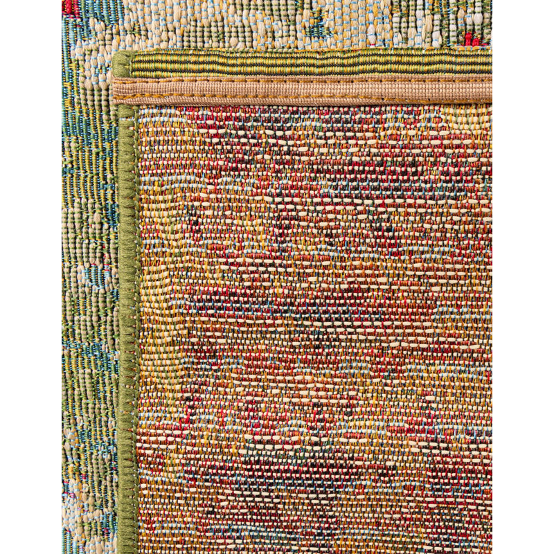 Trona Abstract Multi Indoor / Outdoor Area Rug, Square 12'