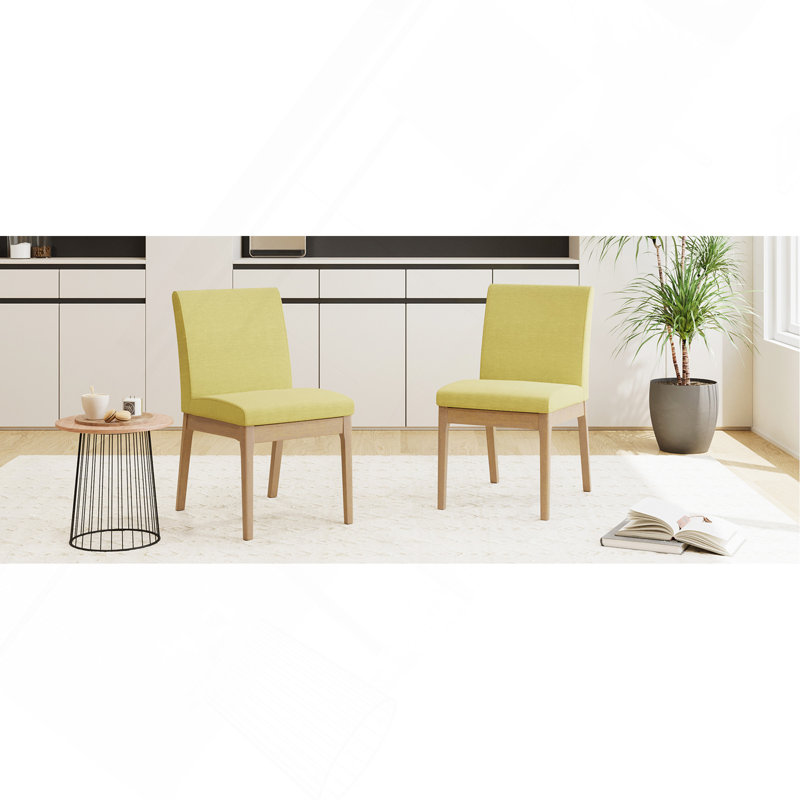 Chaise de salle à manger, Naturel, Vert