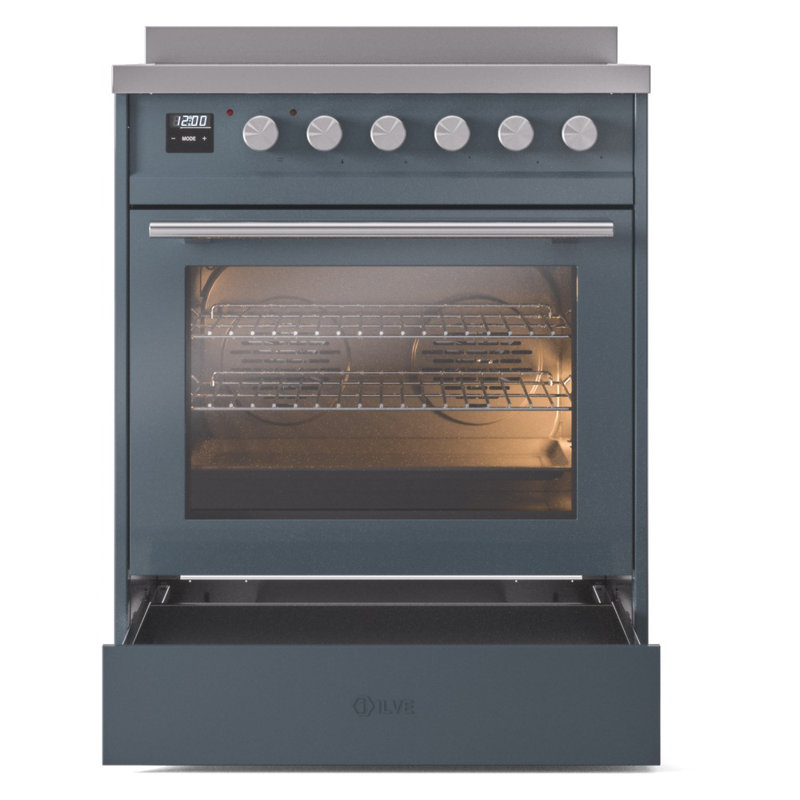 ILVE Professional Plus II 30 in Induction Range, Blue Gray/Stainless Steel
