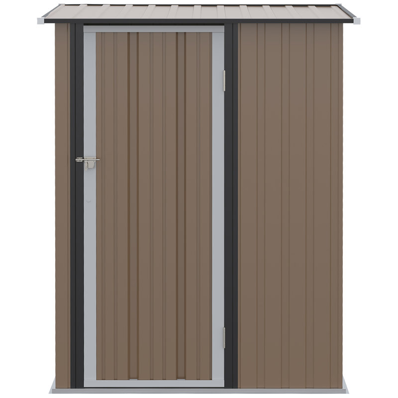 Ayad 2.7 ft. W x 4.6 ft. D Metal Pent Tool Shed