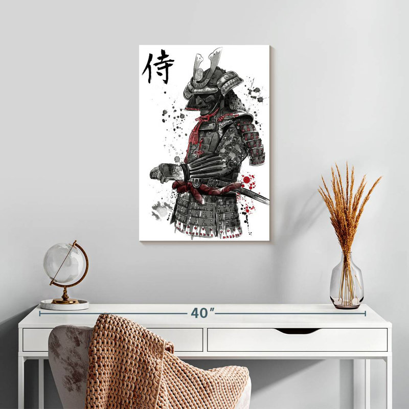 Samurai Sumi-E, 24" H x 16" W