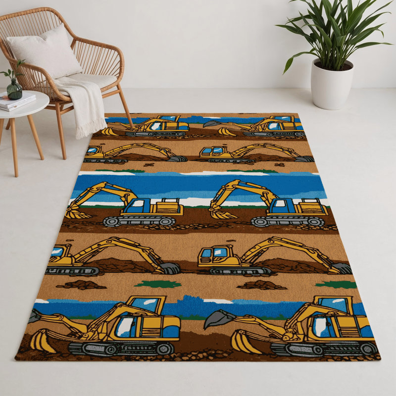 Tapis intérieur et extérieur brun Transport, Rectangulaire 3 pi x 5 pi