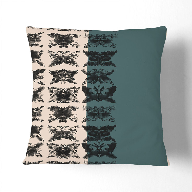 Block Print No.3 Square Throw Cushion, 55cm H x 55cm W x 20cm D