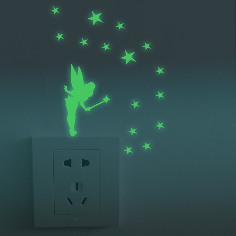 Little Fairy Glow in Dark Vinyl Wall Sticker