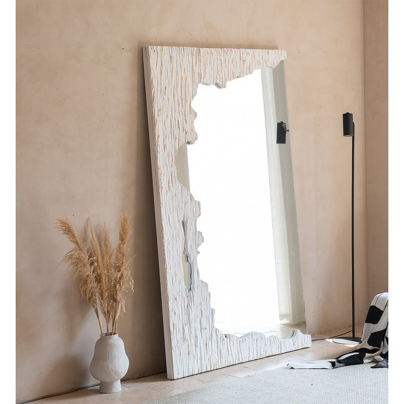 Miroir pleine grandeur de style Wabi-Sabi, H 78,74 po x l 47,24 po