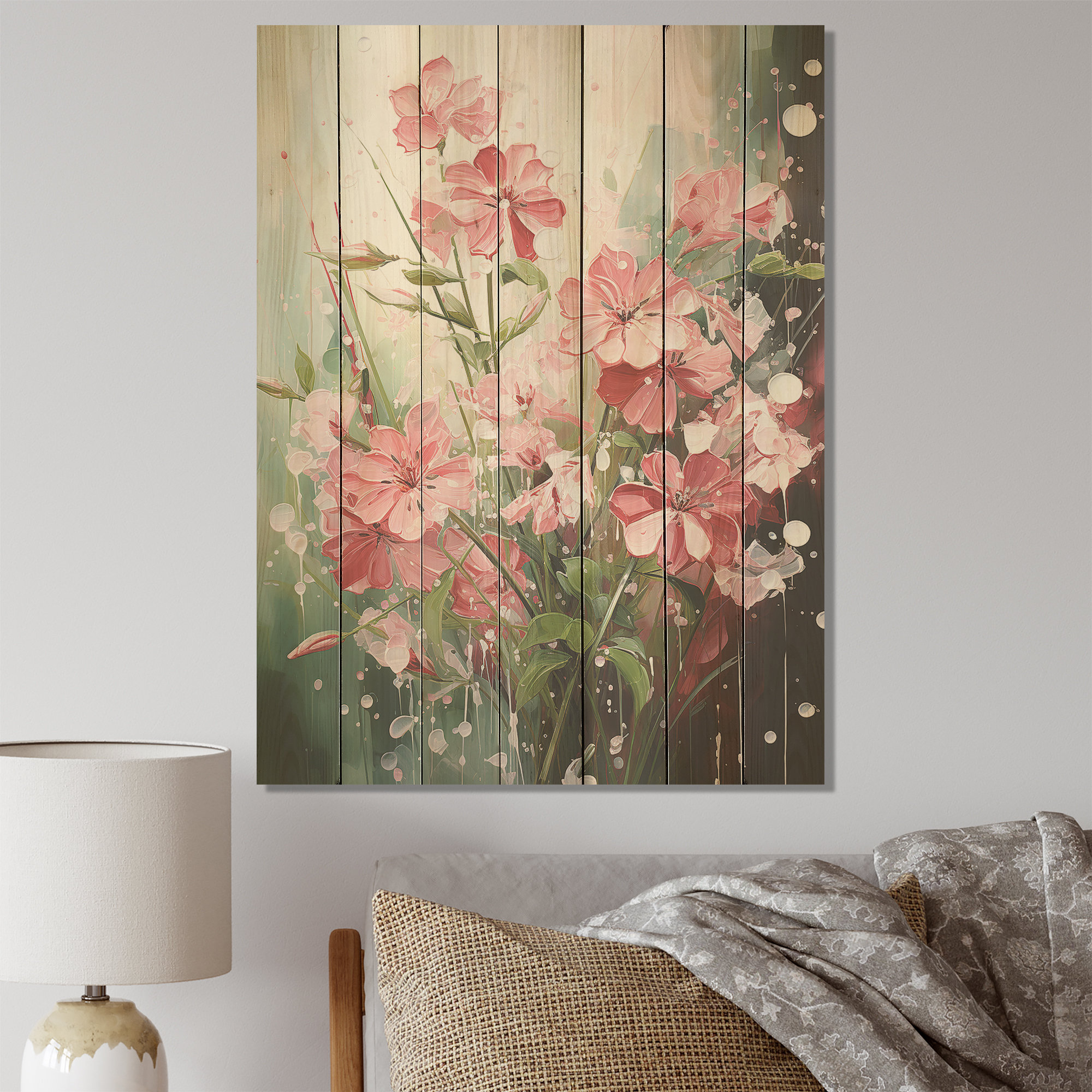 Winston Porter Pink And Grey Fushica Flower Serenity Blooms IV