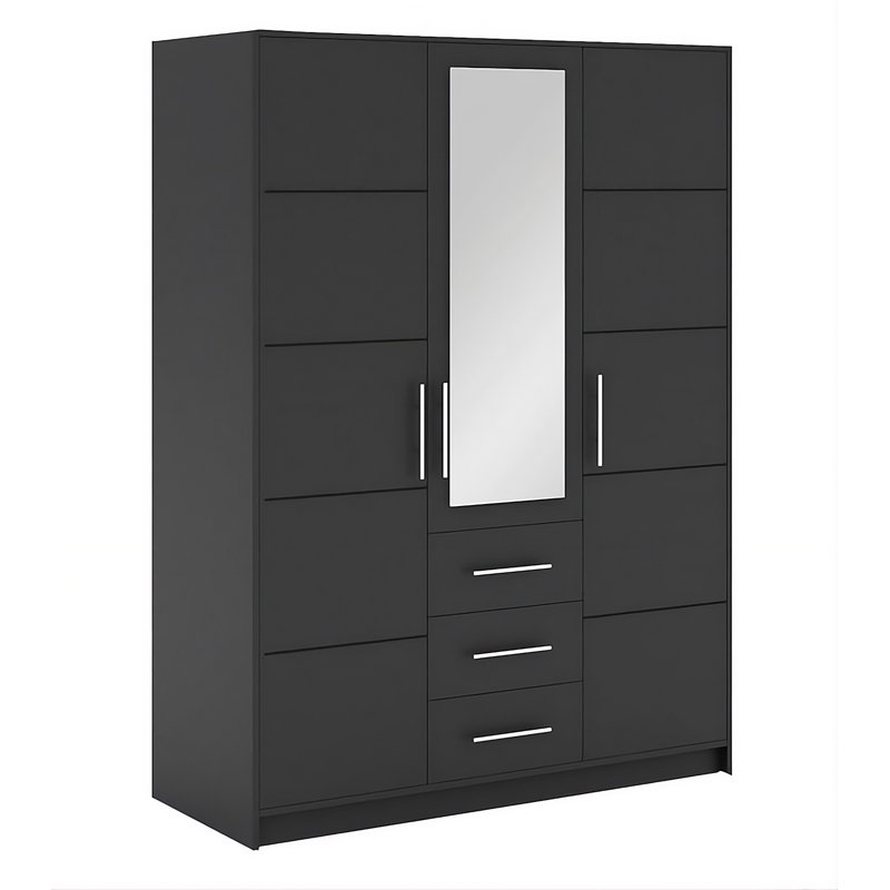 Biser Manufactured Wood Wardrobe, Grey
