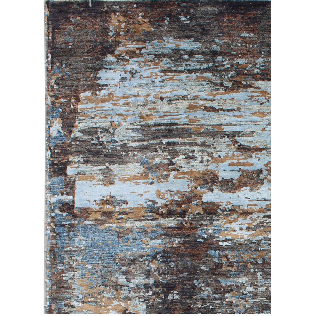 Geometric Hand Knotted 150cm X 210cm Area Rug