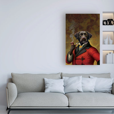" Wrapped Canvas Wall Art - Dan Craig 'The Red Beret' Wall Art For Living Room, Bedroom, Or Office Décor - 22x32 " by Dan Craig