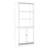 Tall Bookcase with Adjustable Shelves, 5-Tier Standard Bookshelf with Door, Open Storage Shelf Organizer,  Cream, 72.5 Inch-67787789-67787777